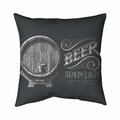 Fondo 26 x 26 in. Old Beer Sign-Double Sided Print Indoor Pillow FO3327998